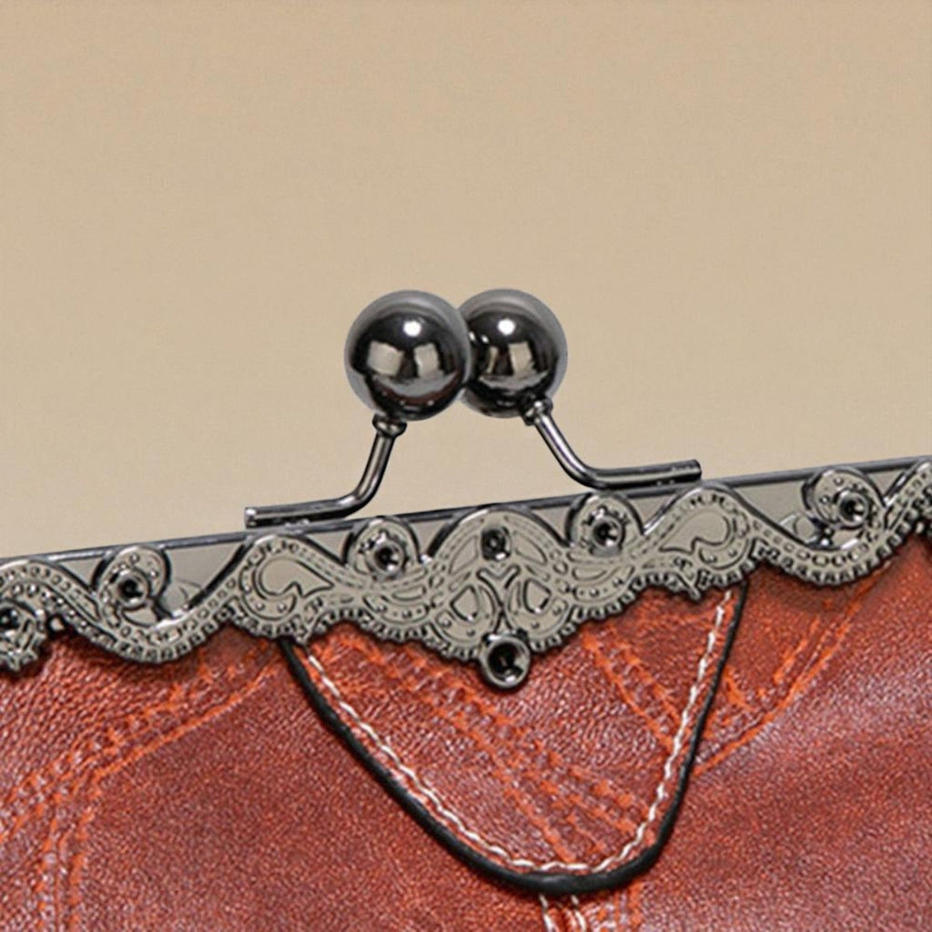 Borsa Vintage con Chiusura a Scatto Donna