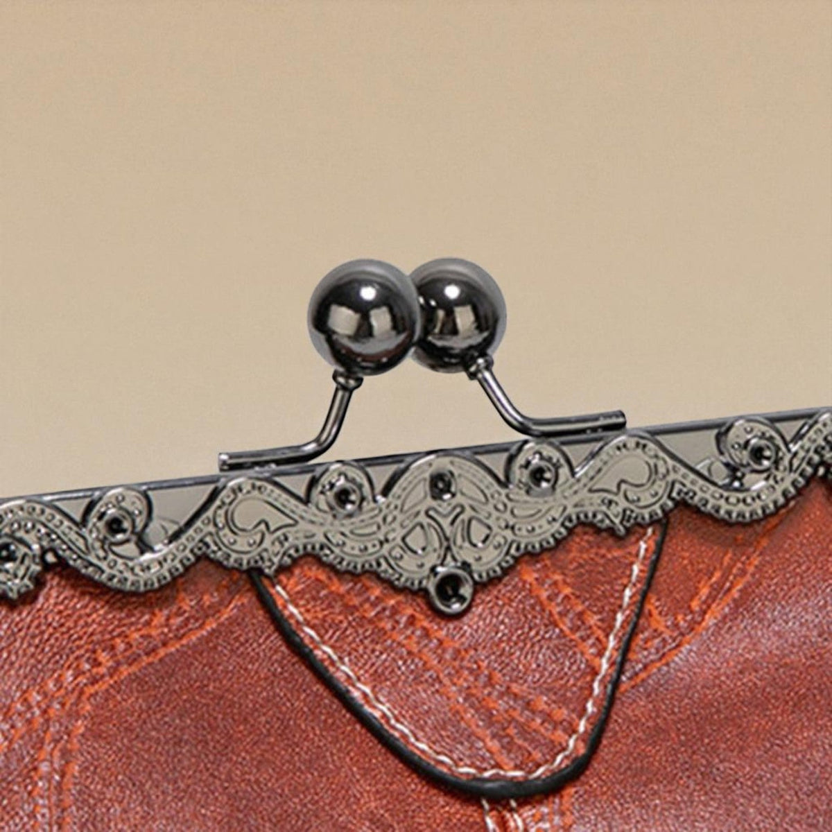 Borsa Vintage con Chiusura a Scatto Donna