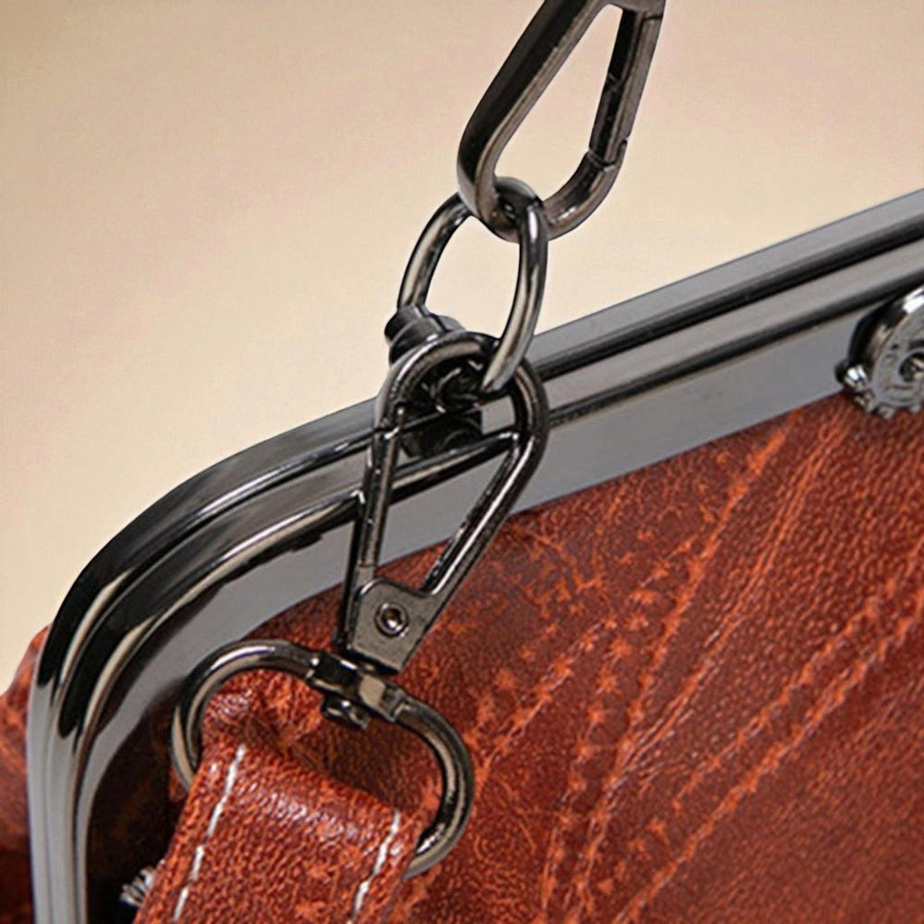 Borsa Vintage con Chiusura a Scatto Donna