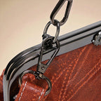 Borsa Vintage con Chiusura a Scatto Donna