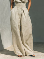 Completo Minimalista in Cotone e Lino Donna