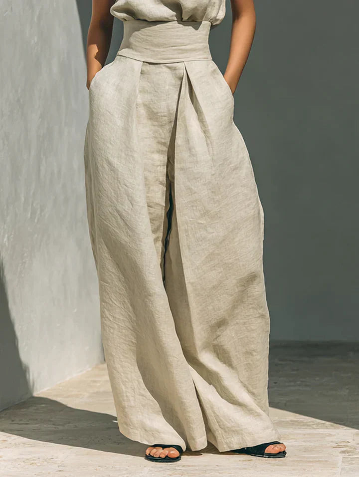 Completo Minimalista in Cotone e Lino Donna