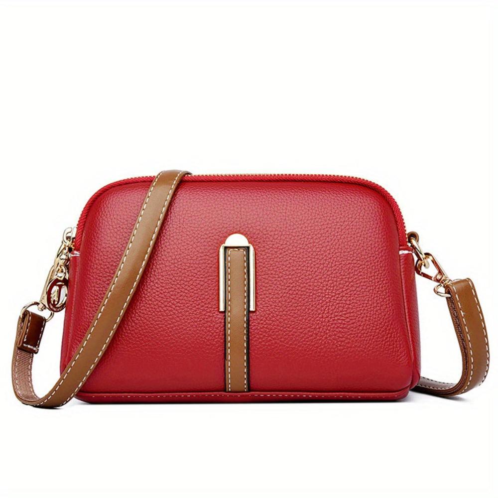 Borsa a Spalla con Texture Lychee Donna