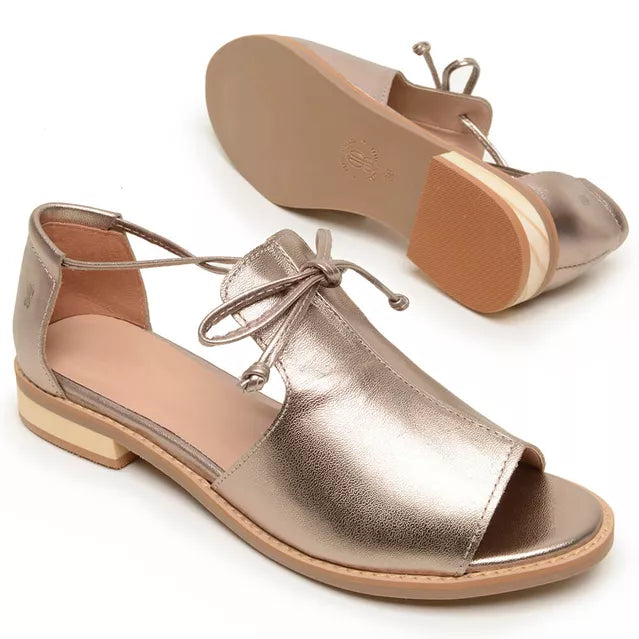 Sandali in Pelle con Cinturini Donna