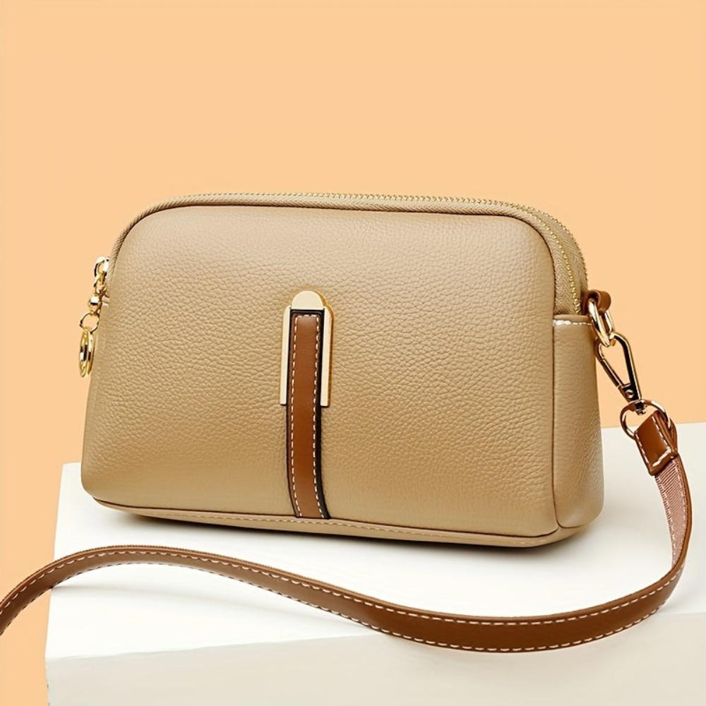 Borsa a Spalla con Texture Lychee Donna