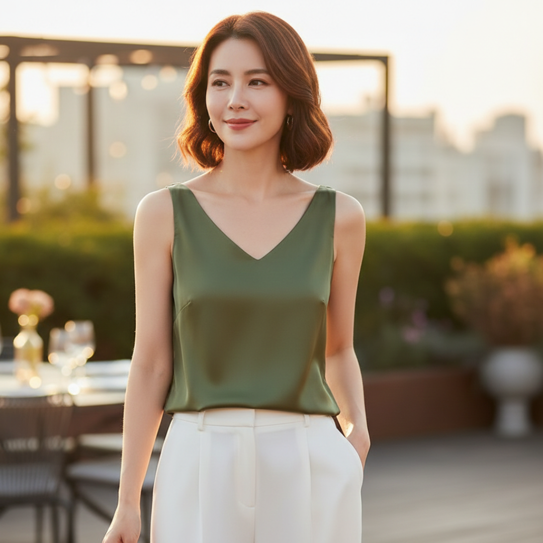 TOP DRAPPEGGIATO SCOLLO V – STILE E COMFORT TUTTO IL GIORNO