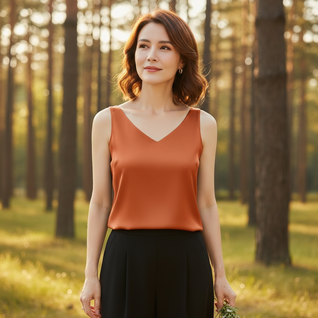 TOP DRAPPEGGIATO SCOLLO V – STILE E COMFORT TUTTO IL GIORNO