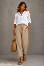 Pantalone in Lino Leggero Donna