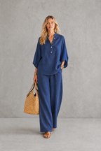 Completo in Lino con Maniche a Pipistrello Donna