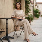 FIESOLE - Completo Due Pezzi con Blusa Drappeggiata Donna