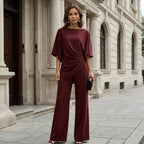 FIESOLE - Completo Due Pezzi con Blusa Drappeggiata Donna