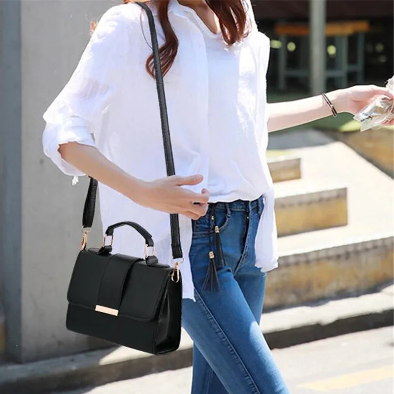 Borsa a Spalla Chic Retrò in Pelle PU Donna