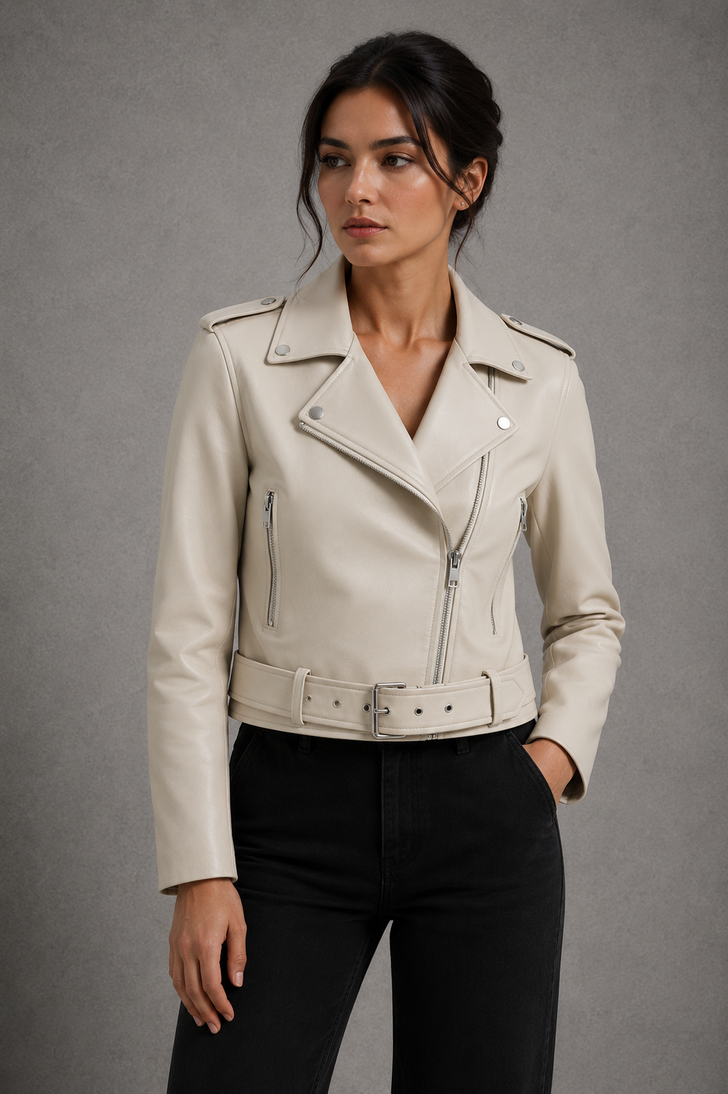 Giacca Biker Oversize Donna