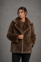 Cappotto Oversize in Pelo Sintetico Donna