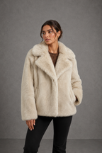 Cappotto Oversize in Pelo Sintetico Donna
