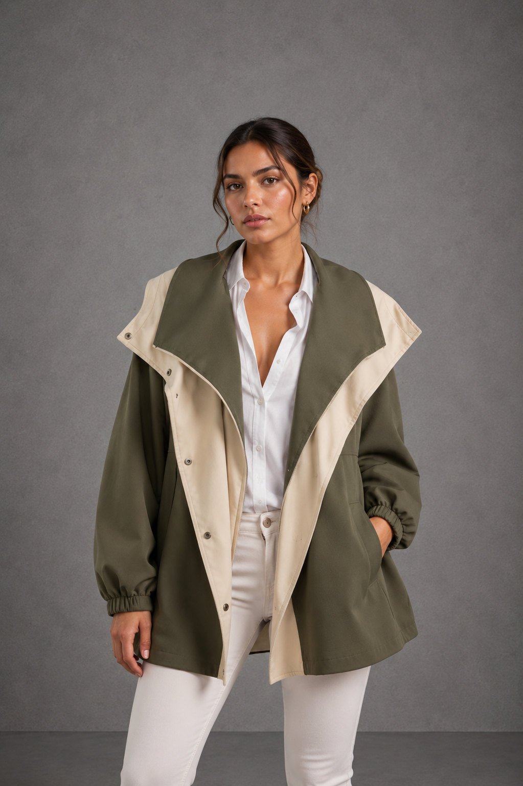 Giacca Impermeabile Elegante Donna