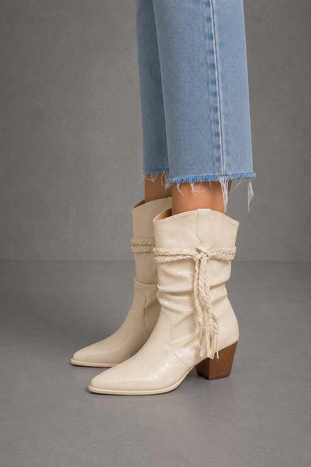 Stivaletti Western con Frange Donna