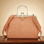 Borsa Vintage con Chiusura a Scatto Donna