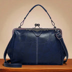 Borsa Vintage con Chiusura a Scatto Donna