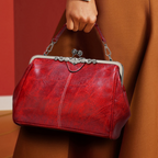 Borsa Vintage con Chiusura a Scatto Donna