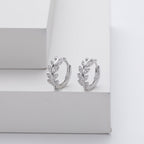 Orecchini in argento a forma di foglia