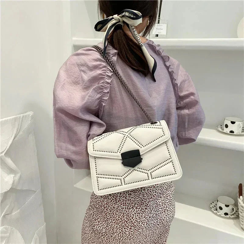 Borsa a Spalla Elegante in Pelle PU Donna