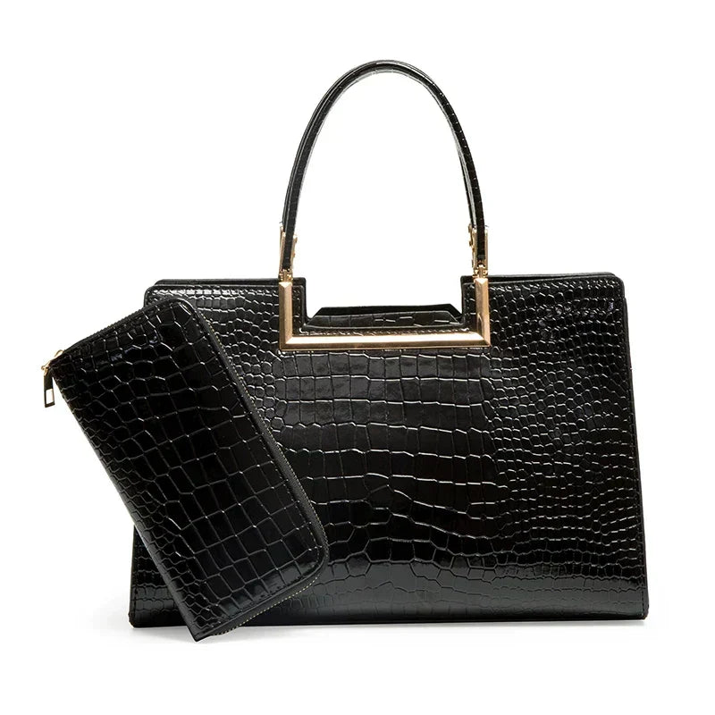Set Borsa e Portafoglio in Pelle Donna