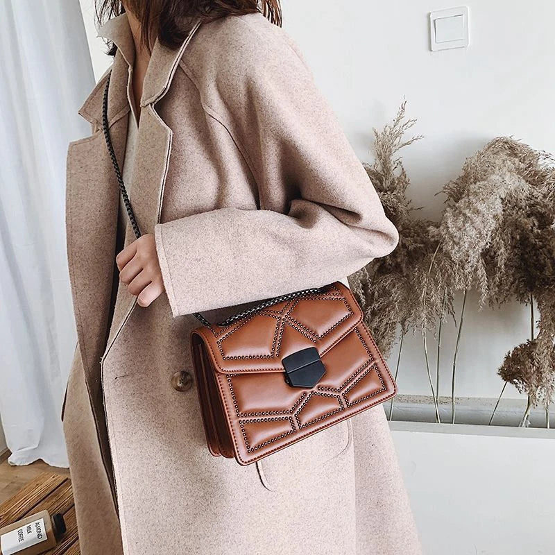 Borsa a Spalla Elegante in Pelle PU Donna
