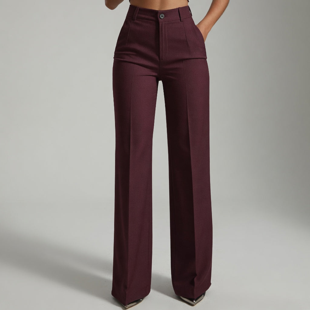 Pantalone Elegante Vita Alta Donna