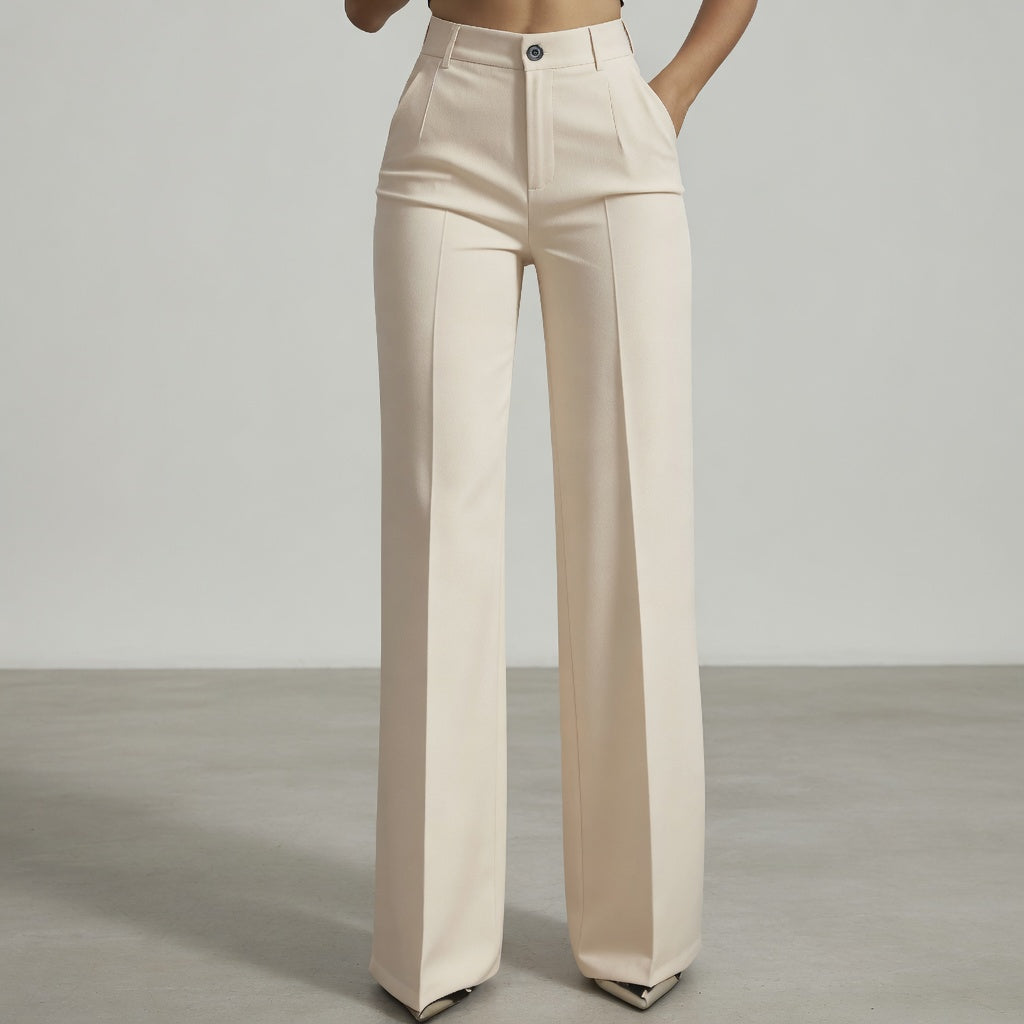 Pantalone Elegante Vita Alta Donna