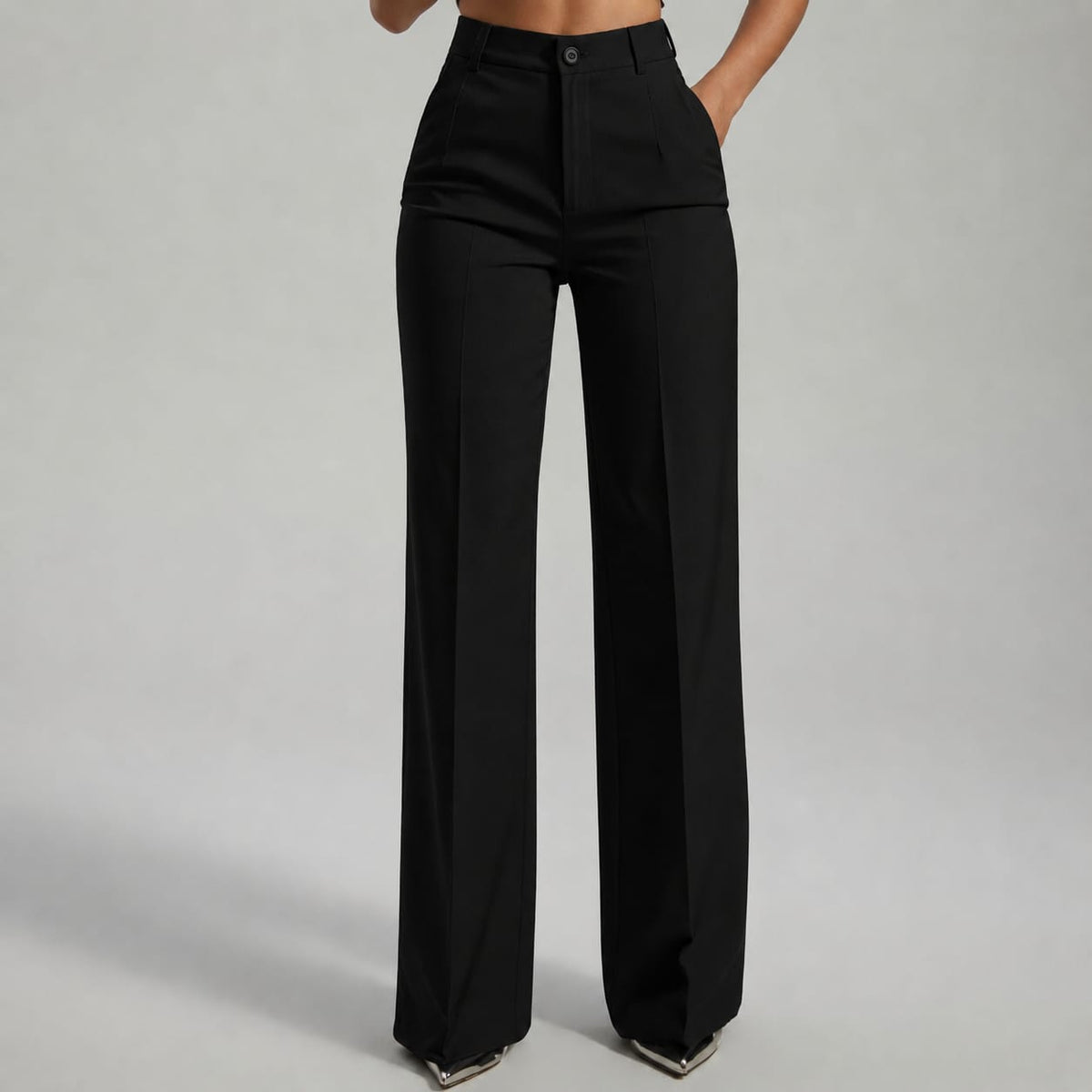 Pantalone Elegante Vita Alta Donna