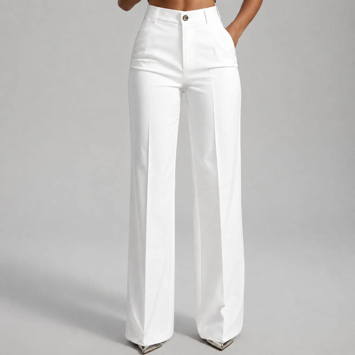 Pantalone Elegante Vita Alta Donna