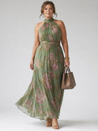 ABITO MIDI HALTER FLOREALE – L'ELEGANZA SENZA TEMPO