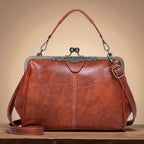 Borsa Vintage con Chiusura a Scatto Donna