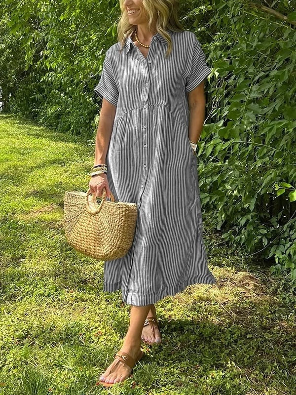 ABITO CHEMISIER RIGHE – L'ELEGANZA CASUAL DI OGNI GIORNO