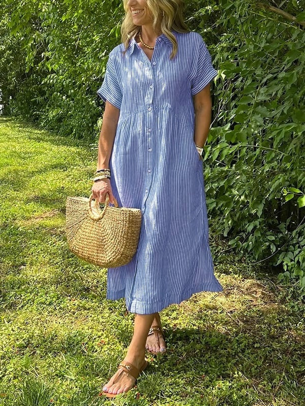 ABITO CHEMISIER RIGHE – L'ELEGANZA CASUAL DI OGNI GIORNO