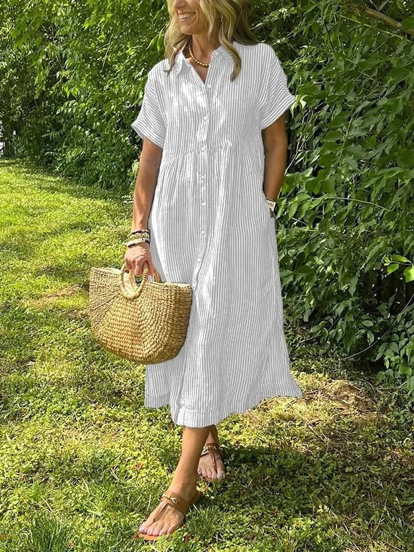 ABITO CHEMISIER RIGHE – L'ELEGANZA CASUAL DI OGNI GIORNO