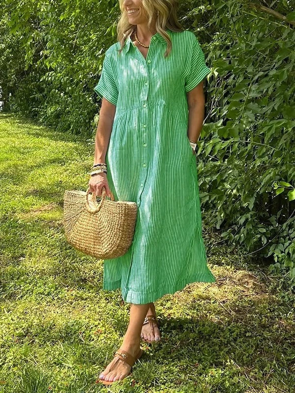 ABITO CHEMISIER RIGHE – L'ELEGANZA CASUAL DI OGNI GIORNO