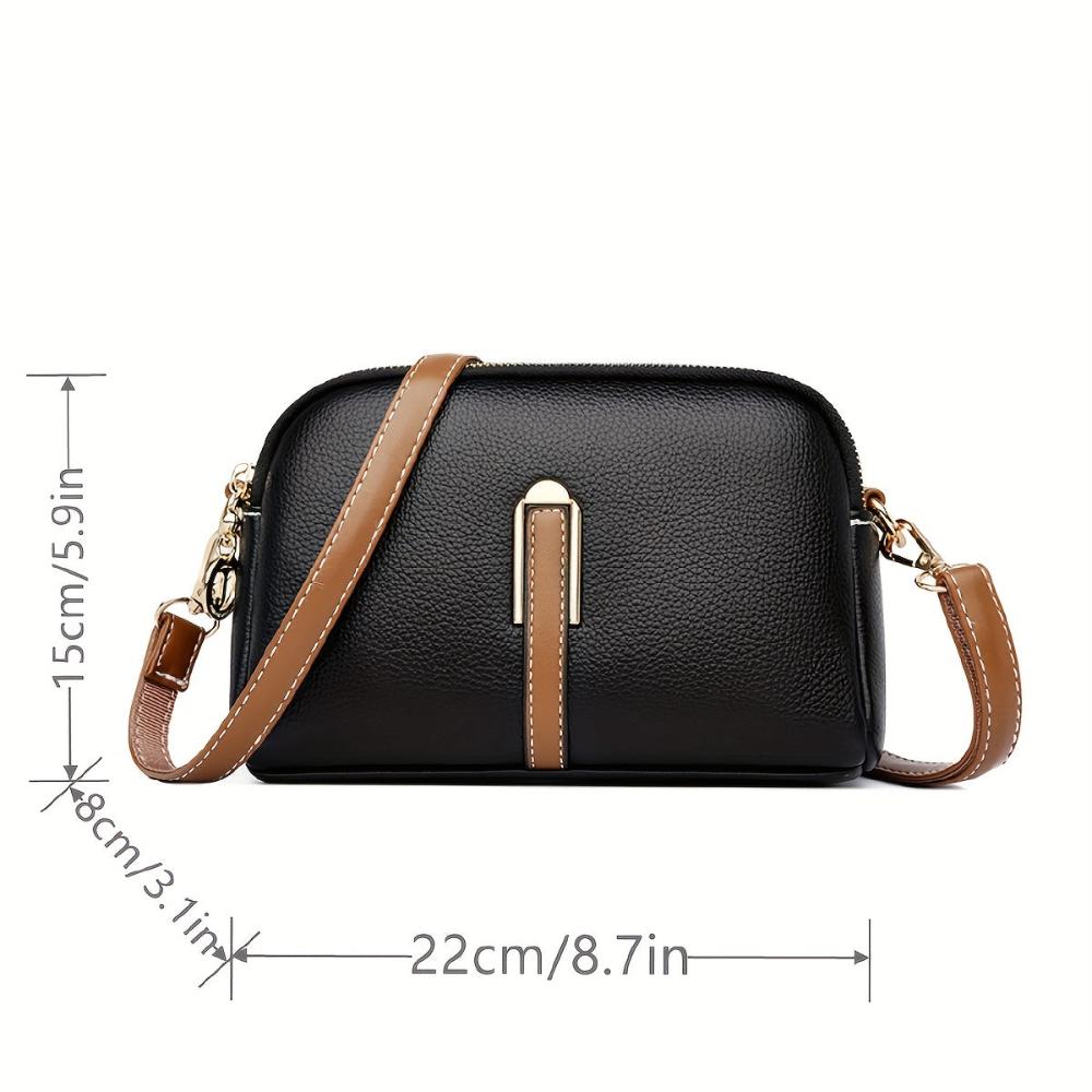 Borsa a Spalla con Texture Lychee Donna