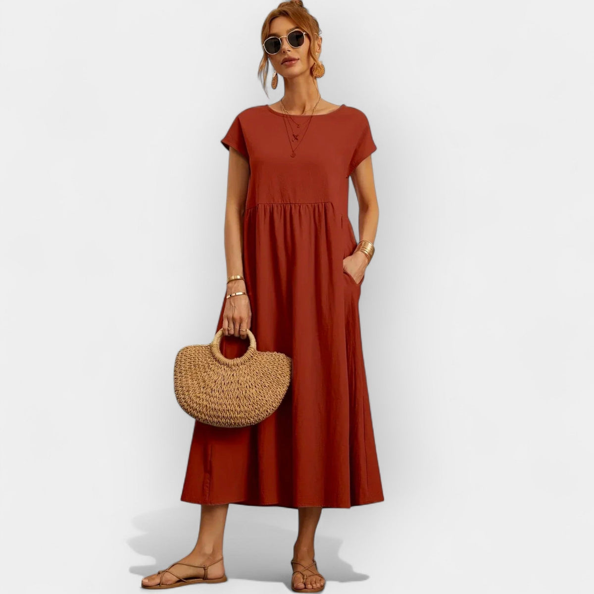 ABITO MIDI TASCHE CASUAL – IL COMFORT DI OGNI GIORNO