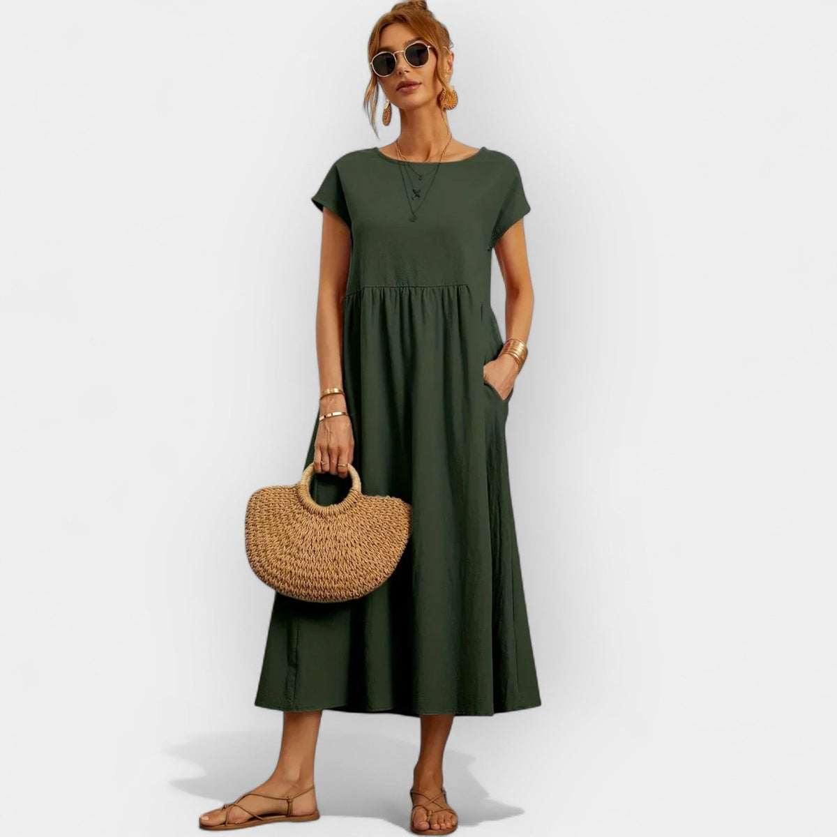 ABITO MIDI TASCHE CASUAL – IL COMFORT DI OGNI GIORNO