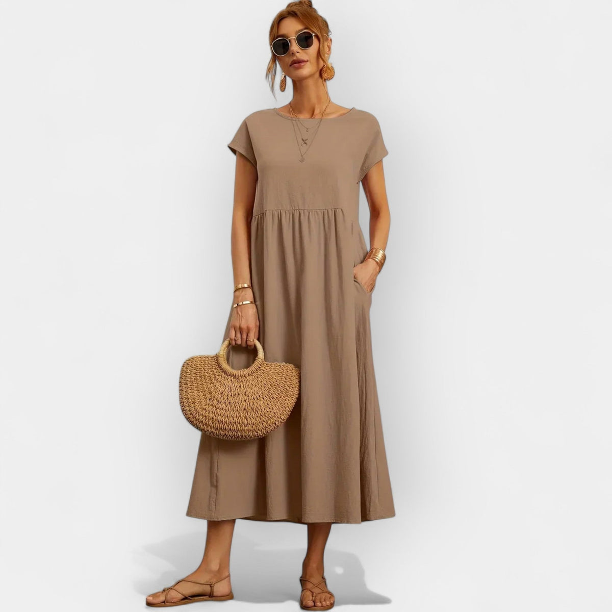 ABITO MIDI TASCHE CASUAL – IL COMFORT DI OGNI GIORNO