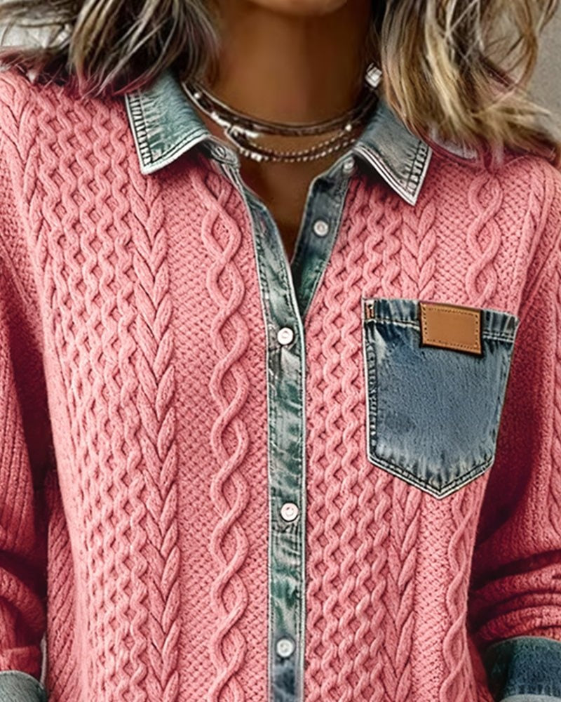 MAGLIA TRECCE DENIM – IL MIX URBANO CHE SORPRENDE