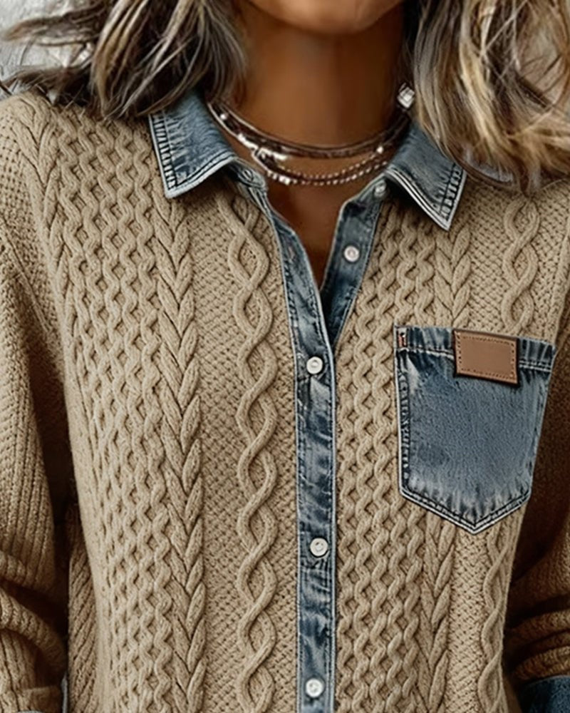 MAGLIA TRECCE DENIM – IL MIX URBANO CHE SORPRENDE
