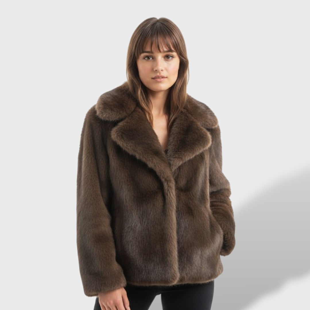 Cappotto Oversize in Pelo Sintetico Donna