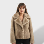 Cappotto Oversize in Pelo Sintetico Donna