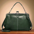 Borsa Vintage con Chiusura a Scatto Donna
