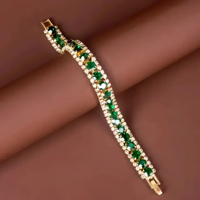 Bracciale verde e dorato