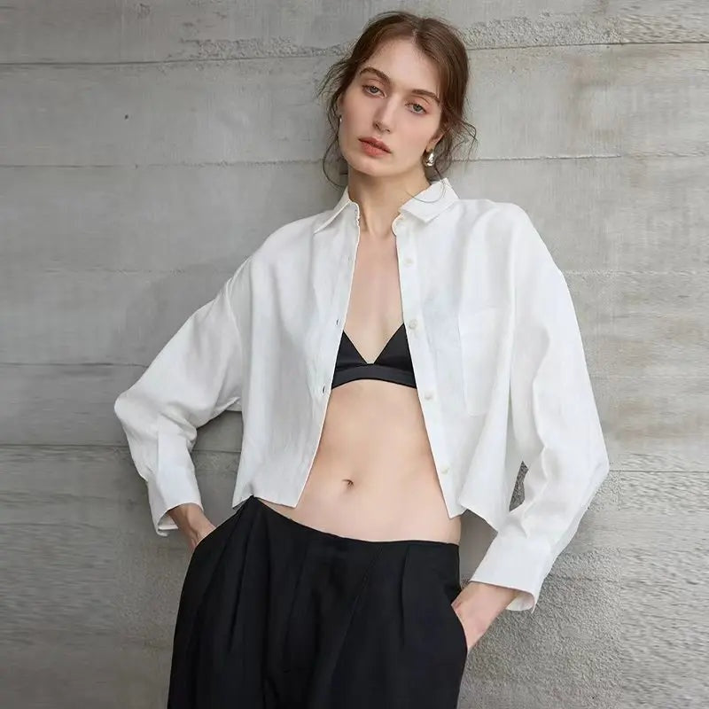 CAMICIA LINO CROPPED – LO STILE OVERSIZE CHE NON TI ASPETTI