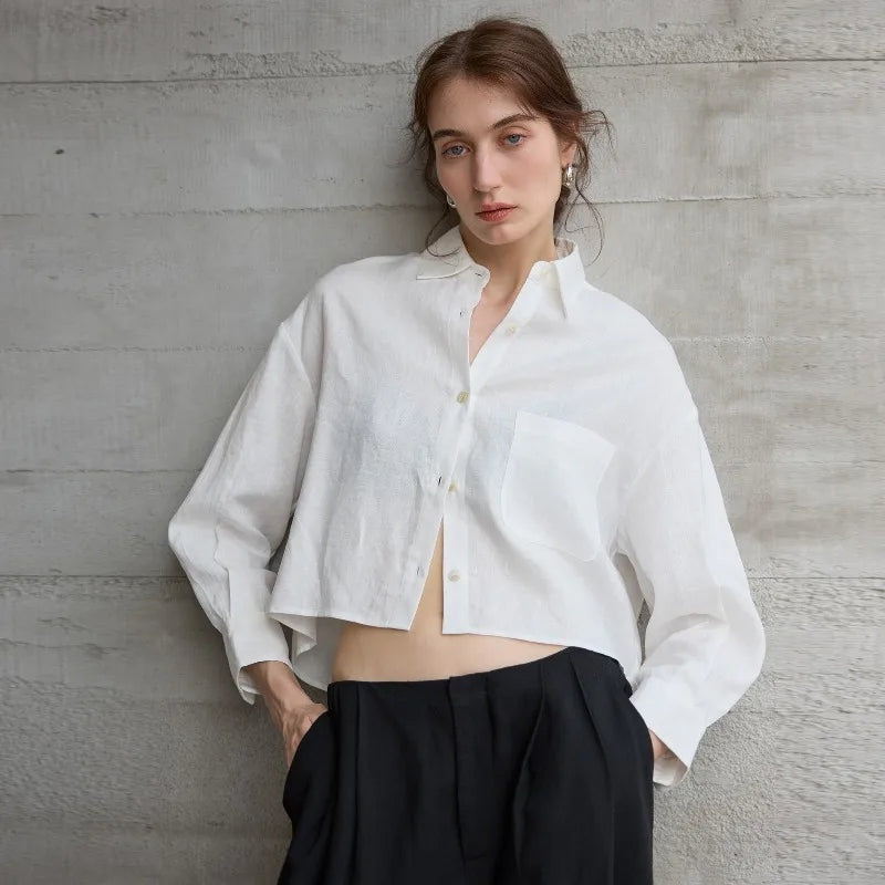 CAMICIA LINO CROPPED – LO STILE OVERSIZE CHE NON TI ASPETTI